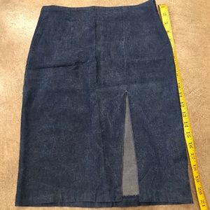 Stretchy Chaiken & Capone slit denim pencil skirt